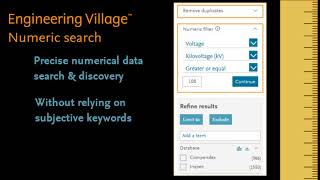 Tutorial Numerical Data Search on Engineering Village