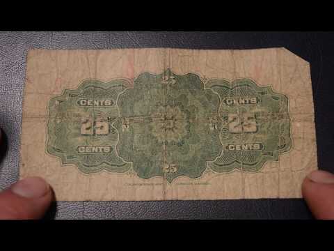 1923 DOMINION OF CANADA 25 CENT BANK NOTE