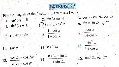CLASS 12 NCERT MATH CHAPTER 7  INTEGRALS EXERCISE 7.3 Q10 TO Q15 SOLUTION ||INTIGRATION CALCULAS||