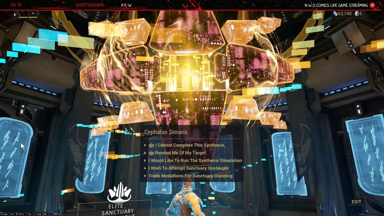I WISH TO ATTEMPT SANCTUARY ONSLAUGHT (CEPHALON SIMARIS)(SOLO) WARFRAME PC
