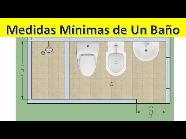 Dimensiones y medidas mínimas del baño en centímetros