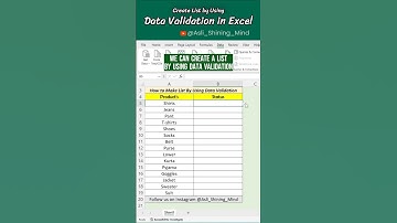 Create a List✅ by using DATA VALIDATION in Excel👨‍💻💥🤯#shorts #excel #shortvideo #datavalidation
