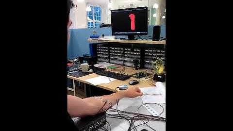 Myoelectrically controlled virtual limb, initial testing