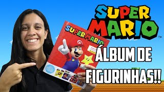 NOVO Álbum de figurinhas Super Mario!!! - Vamos abrir e colar cromos na caderneta!!