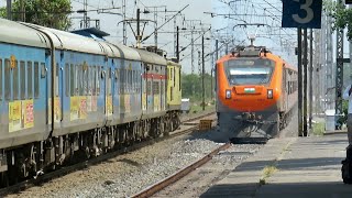 😨WAP-5 CHASING VANDE BHARAT ? || 130 KMPH WAP-7 CROSSING WAP-7 || 🔥FASTEST AMRIT BHARAT EXPRESS