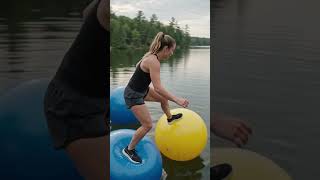 Summer Challenge Mode On#LakeChallenge #BalanceGame #SummerVibes #AdventureTime #OutdoorFun #Challen