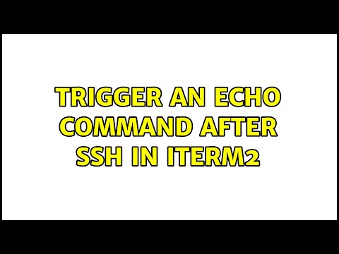 Trigger an echo command after ssh in iterm2