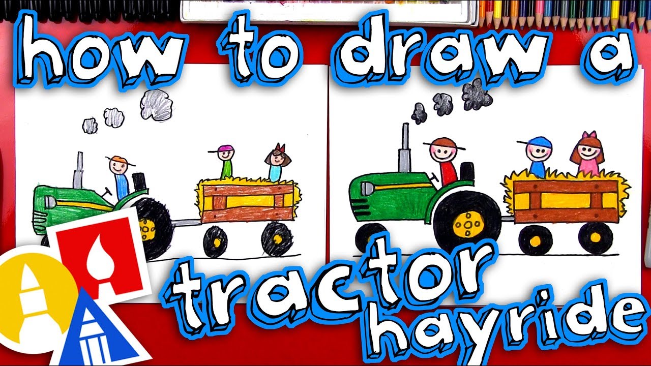 How To Draw A Tractor Hayride 🚜 🍁 - YouTube