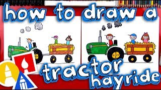 How To Draw A Tractor Hayride