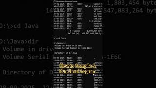 How to Check Java Version | Compile & Run Java Program #short #viral #java #creativejavaprogramming