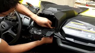 How to install SAUTVS Device Holder for Can Am Maverick Trail screenshot 2