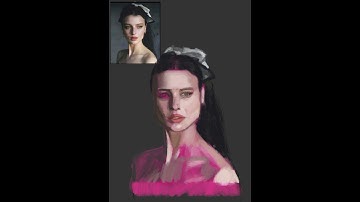 Timelapse - digital portrait tutorial  #painting #digitalart #portraitpainting #procreate