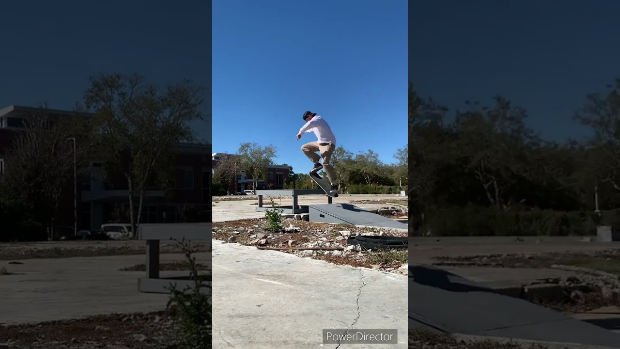 Eddie Hayes flying with a couple of wheelies at the hospital DIY🙌🛹!