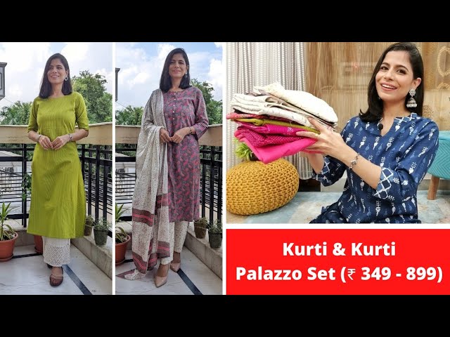 Buy Designer Kurta Palazzo Suit Set Online for Woman in USA — Karmaplace