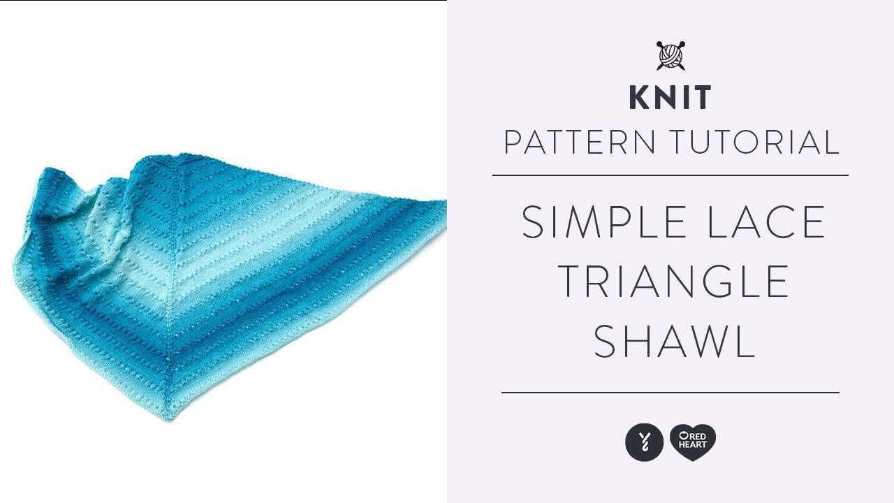 Easy Knit Simple Lace Triangle Shawl Tutorial | With Marly Bird