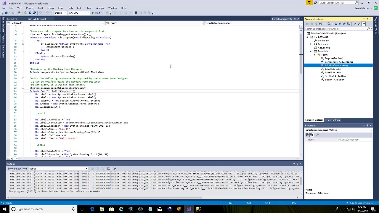 Hello World Part 2  (textboxes and basic input)