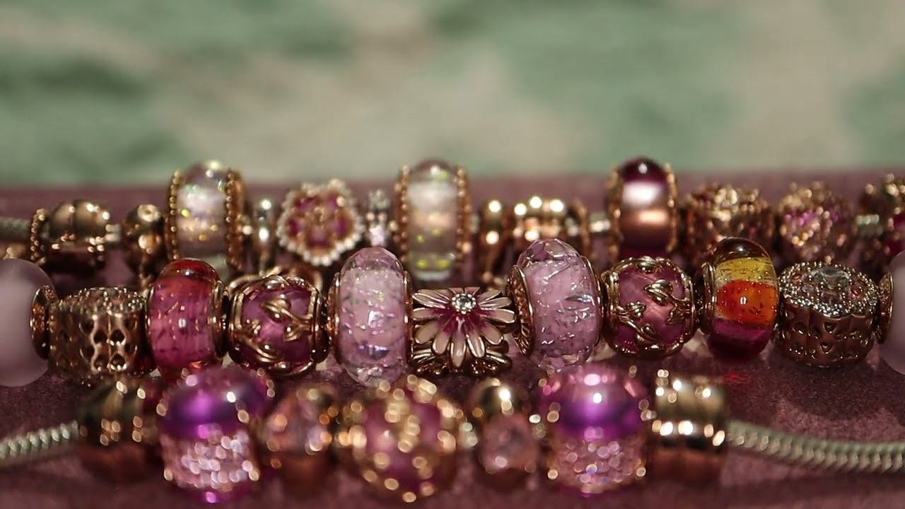 Pandora rose💗 pink oval cabochon charms plus more rose gold