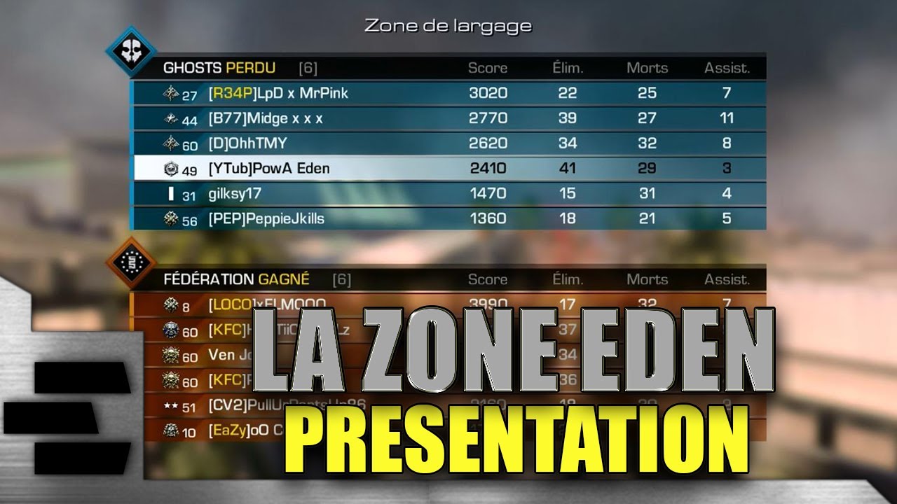 COD: GHOSTS - LA ZONE EDEN - PRESENTATION! - YouTube