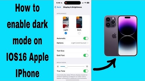 How to enable dark mode on IOS16 Apple IPhone😎