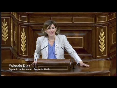 Yolanda Díaz: "El pacto PP-Cs-PNV no cumple el mandato constitucional de revalorizar las pensiones"