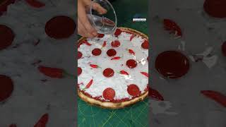 Crafting a Deliciously Unique Timepiece! Pizza Time Clock🍕⏰ #art #epoxy #clock