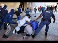 Police clash with Khayelitsha protesters outside Cape Town Civic Centre 2020