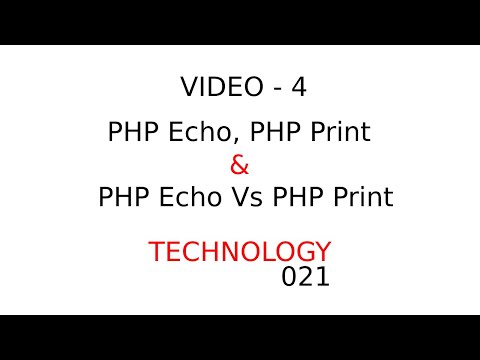 PHP Echo , PHP Print & PHP Echo Vs PHP Print