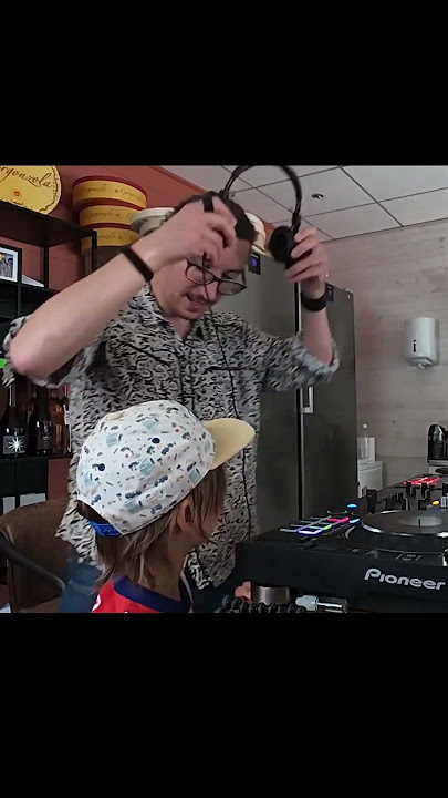 Sharing My DJ Skills with a Happy Little DJ 🎧 - Teaching DJ Tricks to a Future Star  - #shorts
