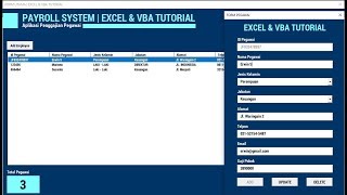 PAYROLL SYSTEM | PAYROLL APPLICATION - PART 1 | EXCEL & VBA TUTORIAL