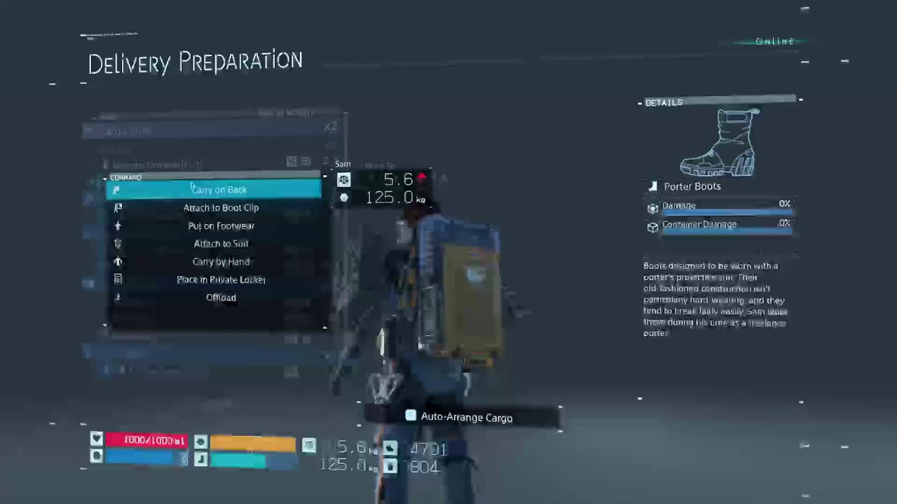 Playing death stranding walking sim