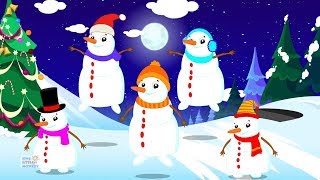 Five Little Snowman Christmas Carol | Christmas Nursery Rhymes | Xmas Rhyme For Babies