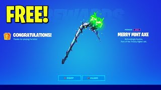 How to GET MINTY AXE PICKAXE for FREE! (Free Merry Mint Axe in Fortnite Season 4!)