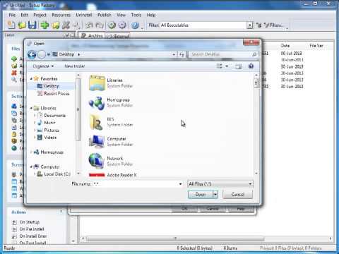 How to create setup using Setup Factory