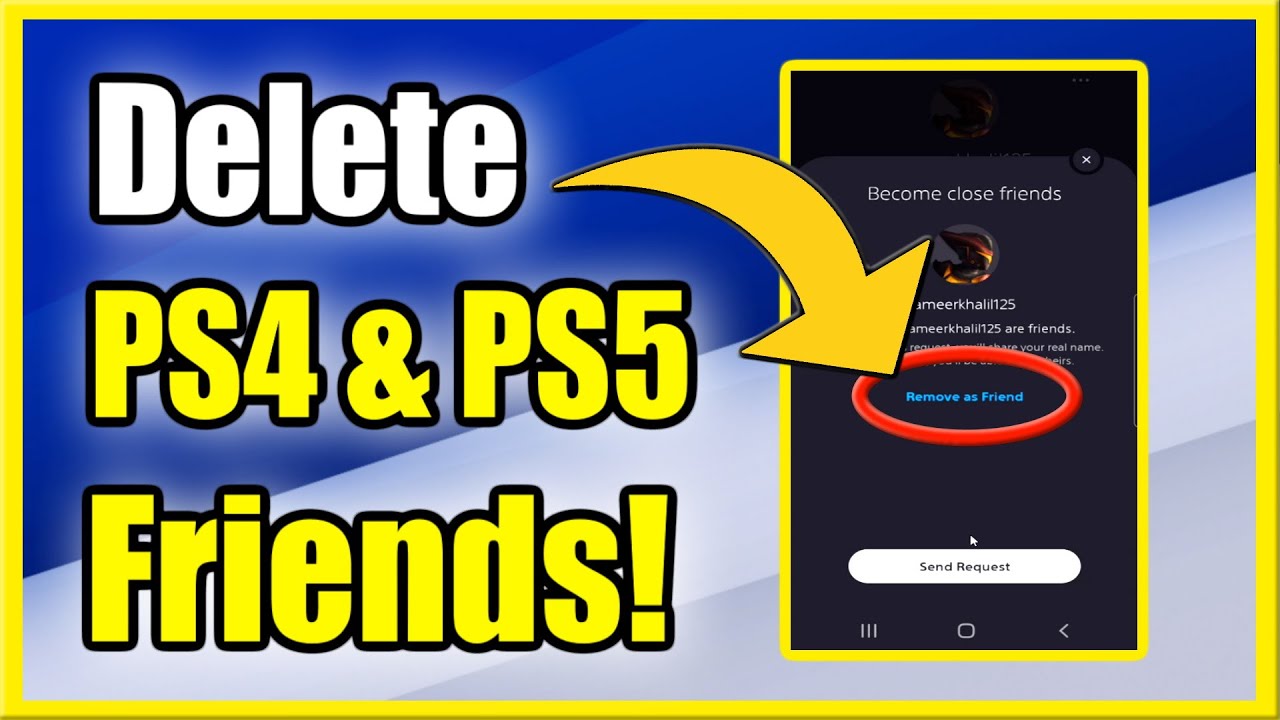 How to DELETE PS4 & PS5 Friends on PLAYSTION APP using PHONE (IOS or ...