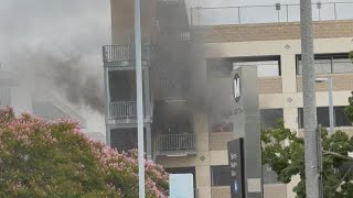 Police search for Suspect who set multiple fires in Pasadena California. COMMERCIAL FIRE PRE ARRIVAL