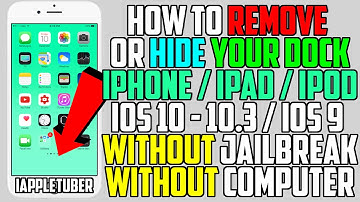How To Remove / Hide the Dock Glitch in iOS 10 - 10.3 / iOS 9 For FREE (NO Jailbreak NO Computer)