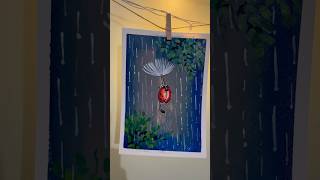 Tiny ladybug painting in the rain 🌧️🐞✨ | Relaxing art process