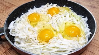 Cabbage with eggs tastes better than meat! Healthy, simple and very delicious recipe