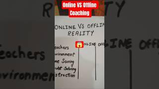 Online VS Offline Coaching Reality #onlineclasses  #offlineclasses  #studentmotivation