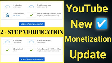 2 Step Verification New Monetization Update | Youtube New Monetization Update 2021| Monetize Policy