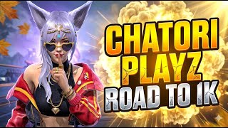 🔴 Free Fire Live | Road to 1K Subscribers 💥 | UID Check + Custom Room chatori playz 🎀