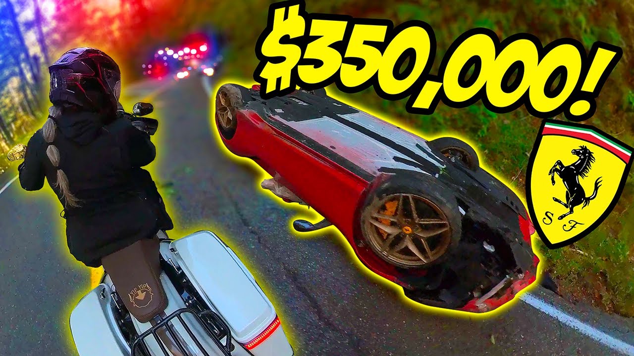 Ferrari CRASHES on Tail of the Dragon! Motorcycle Girl solo travel vacation  adventure! - YouTube