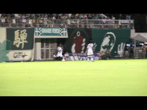 2012 J2 第29節 ファジアーノ岡山 岐阜戦 前半FKから植田選手のヘッド
