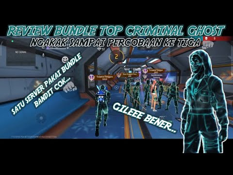 REVIEW BUNDLE BANDIT TOP CRIMINAL GHOST FREE FIRE TERBARU 2023 | GAMEPLAY BATTLEGROUND FREE FIRE