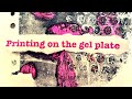 Printing on the gel plate, more experiments with stamps and bubblewrap and torn edges!