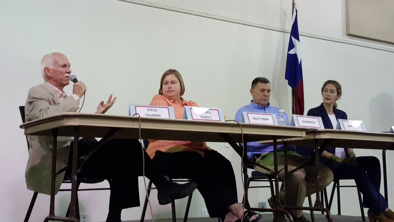clip 4 of 4 Candidate's Debate Wimberley City Council Election May
