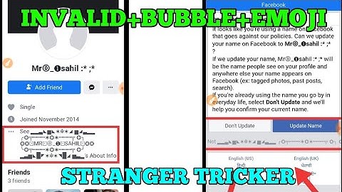 HOW TO MAKE INVALID+BUBBLE+EMOJI NAME FACEBOOK ACCOUNT BY || STRANGER TRICKER ||
