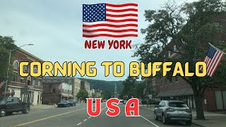Corning to Buffalo City, New York - USA Dash Cam Tour 4K | Corning, NY | Buffalo NY
