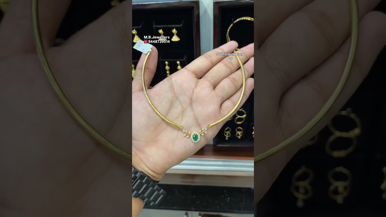 lightweight beautiful gold kanti necklace designs and jewellery collections start from 8 grams