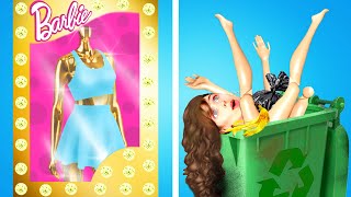 Rich Barbie Vs Broke Barbie || If Barbies Were People by Crafty Panda How screenshot 5